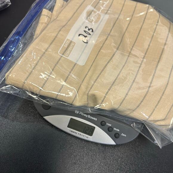 Vintage Talbots Wool Blend Satin Lined Pinstriped Dress Pants Womens 16 Ivory - Picture 8 of 8